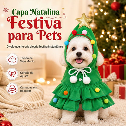 🎄 Capa de Árvore de Natal para Cães e Gatos