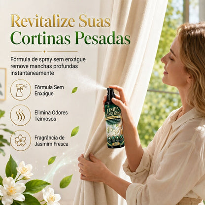 SPRAY DE LIMPEZA PARA CORTINAS DE TECIDO PARA REMOÇÃO DE MANCHAS E ODORES ✨