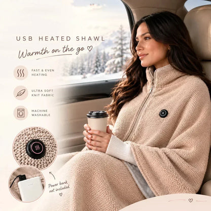 🔥50% DE DESCONTO! ❄️ Mantenha-se quente durante todo o inverno — Xaile elétrico aquecido portátil