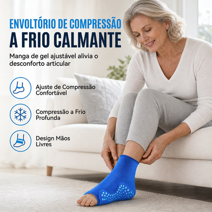 Envoltório de Gel Sólido Engrossado 3D Estendido para Terapia de Frio no Pé e Tornozelo