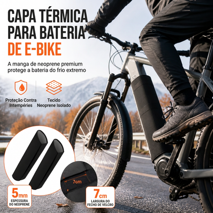 🚲 Capa para Bateria de Bicicleta Elétrica – Luva Isolante Térmica em Neoprene de 5mm