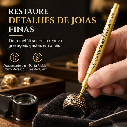 ✨ CANETA MARCADORA METÁLICA PARA JOIAS
