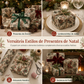 Rolo de papel de embrulho de presente de animais da floresta de Natal para presentes de férias e embalagens festivas
