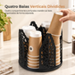 ☕ Organizador de Copos Giratório 360° – Carrossel de Armazenamento de Balcão com 4 Compartimentos