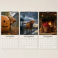 Calendário de Parede A4 2027 de Vacas Grumpy Highland