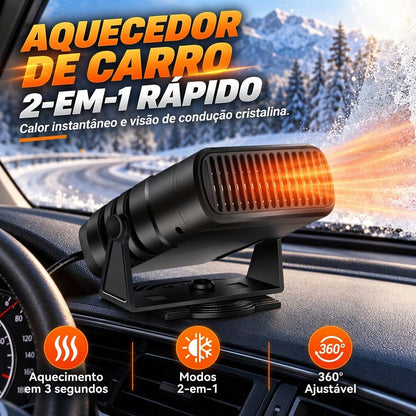 Desembaçador de carro e pára-brisas portátil 12V 24V com purificador de ar para veículos