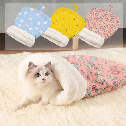 🐾 Cama Aconchegante para Gatos e Cães - Pelúcia e Lavável na Máquina, Perfeita para o Conforto e Calor do Seu Pet ✨