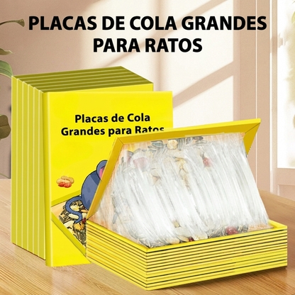 🐭 Ratoeiras Adesivas Dobráveis – Placas de Forte Adesivo para Controle de Roedores