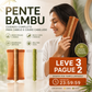 🎋 50% DE DESCONTO! Pente de bambu de dupla face com dentes finos | Elimina piolhos e caspa | Pega ergonómica | Para todos os tipos de cabelo | Para adultos, crianças e animais de estimação 🌿✨