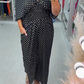 🔥 48% RABATT🔥 Jumpsuit med prickigt tryck och elastisk midja